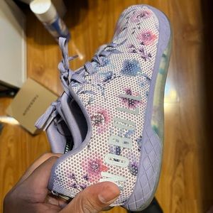 Purple floral nobull trainers